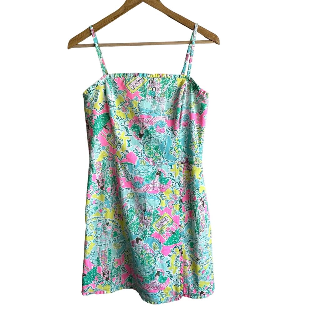 Lilly Pulitzer Jesse Pop Up In The Beginning Ruffle Dress Short Romper 2